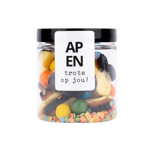 Snoeppotje Apentrots op jou!