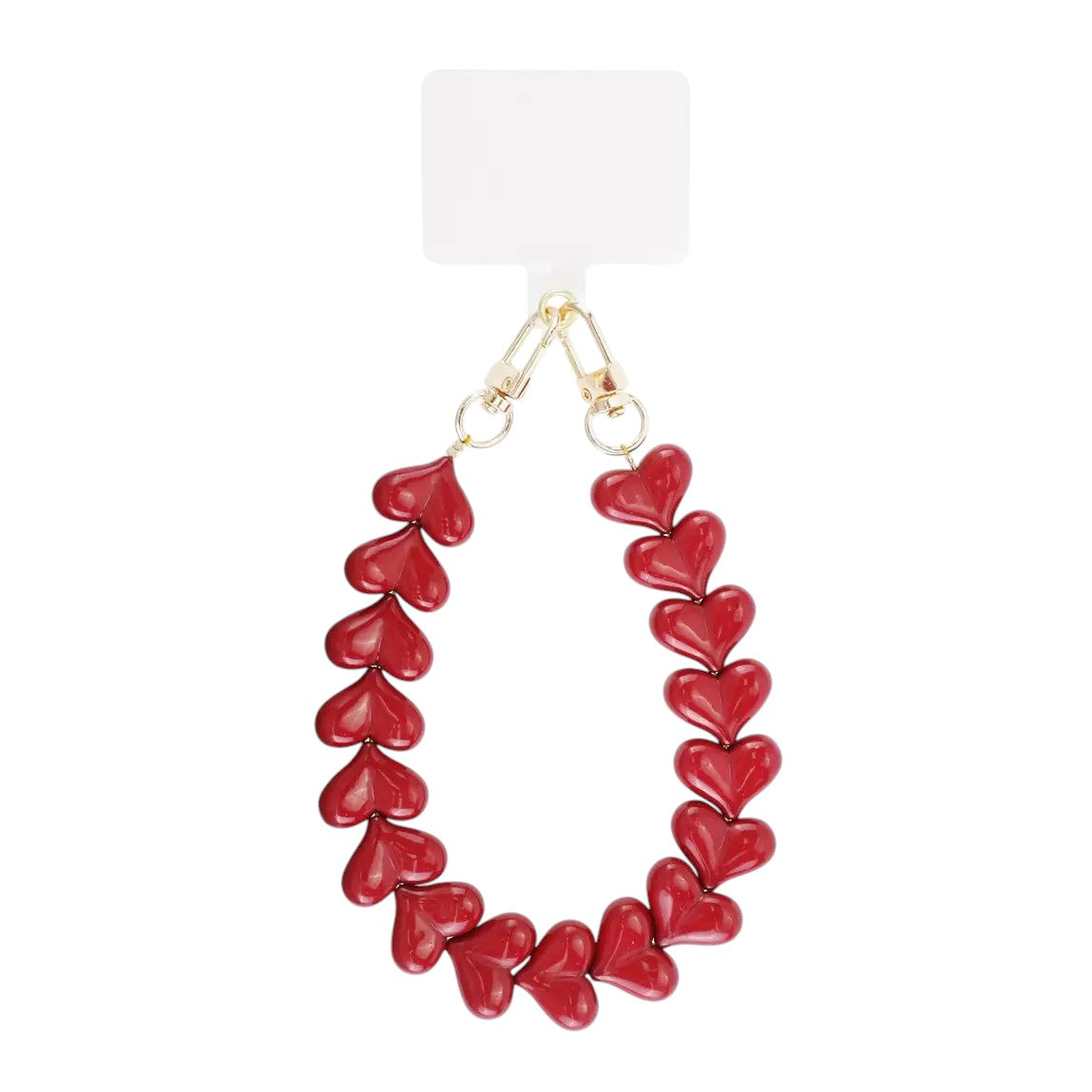 Telefoonkoord - Sleutelhanger Hart Rood