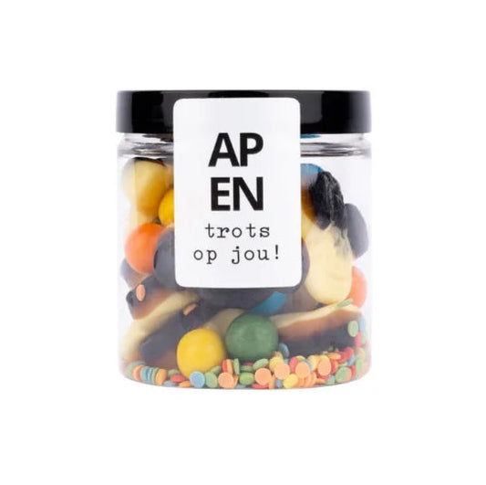 Snoeppotje Apentrots op jou!