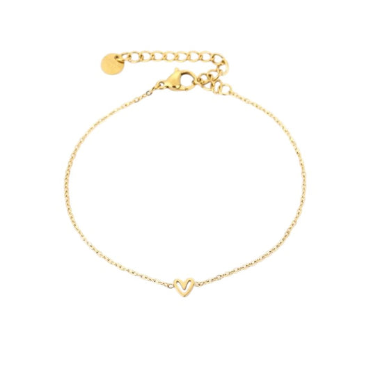 Armband goud Hartje