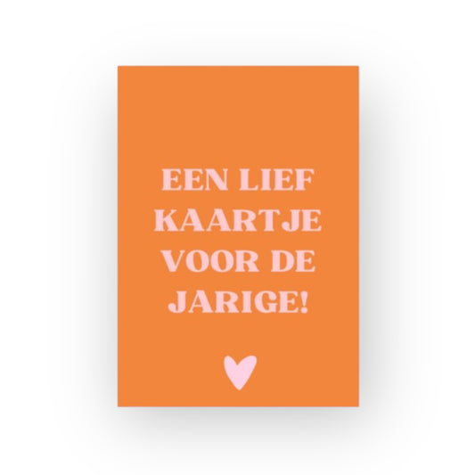 Een lief kaartje voor de jarige